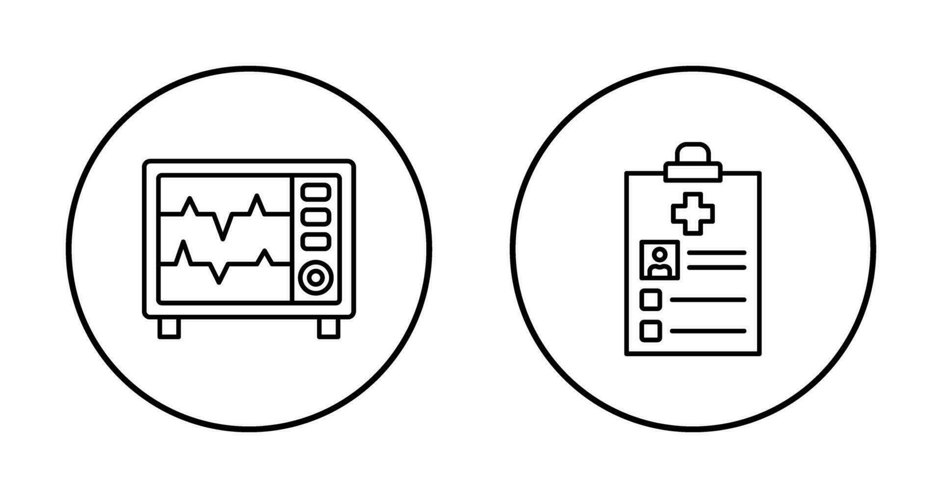 hart tarief monitoren en Vermelding icoon vector