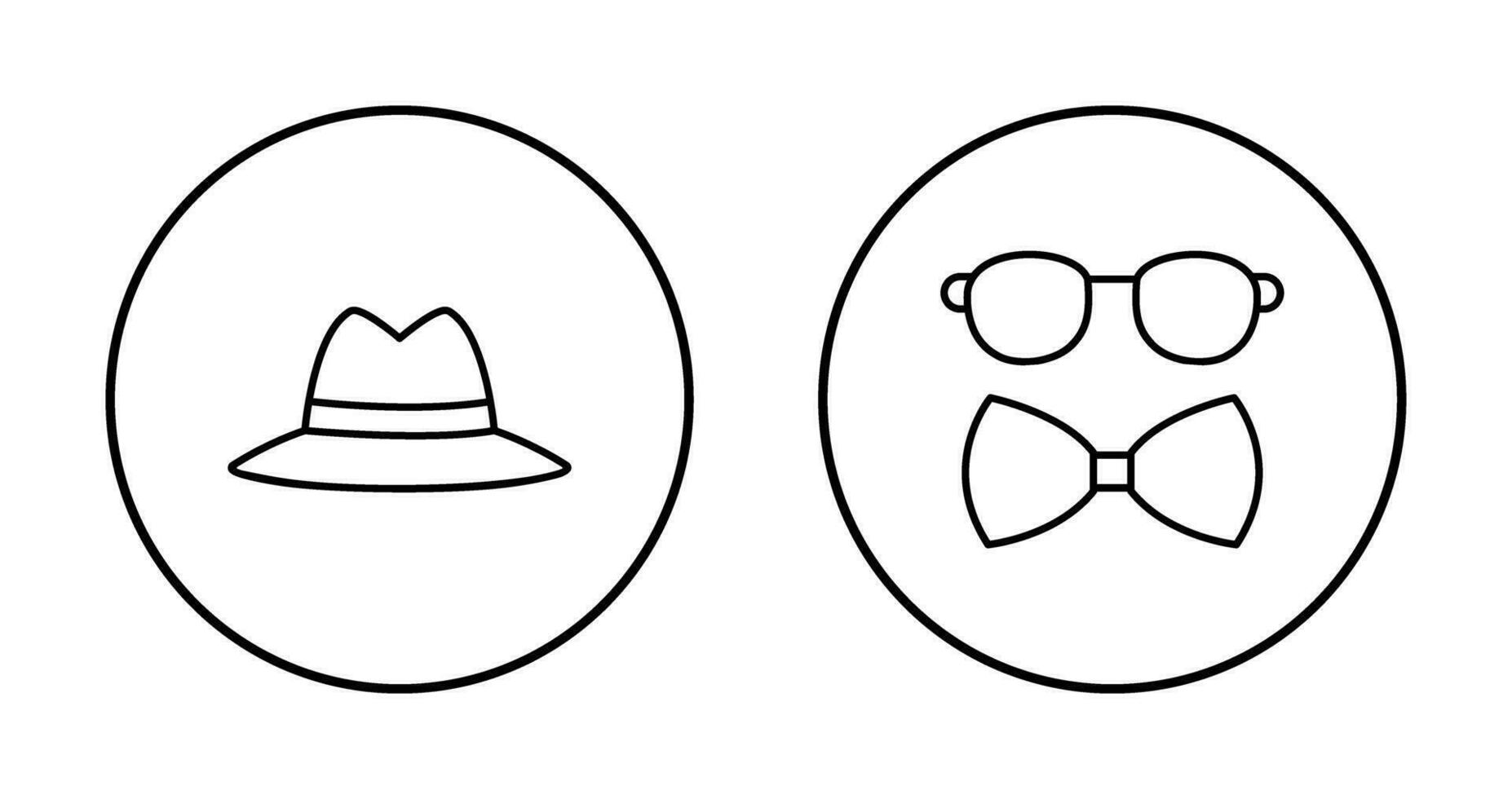 hoed en hipster stijl icoon vector
