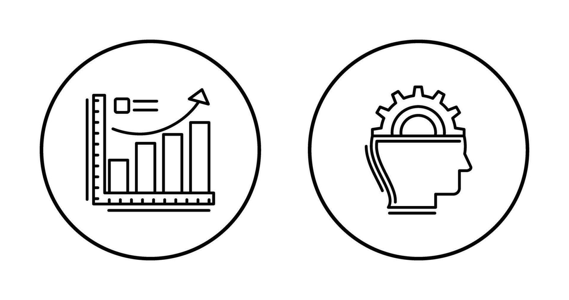 groei tabel en machine aan het leren icoon vector