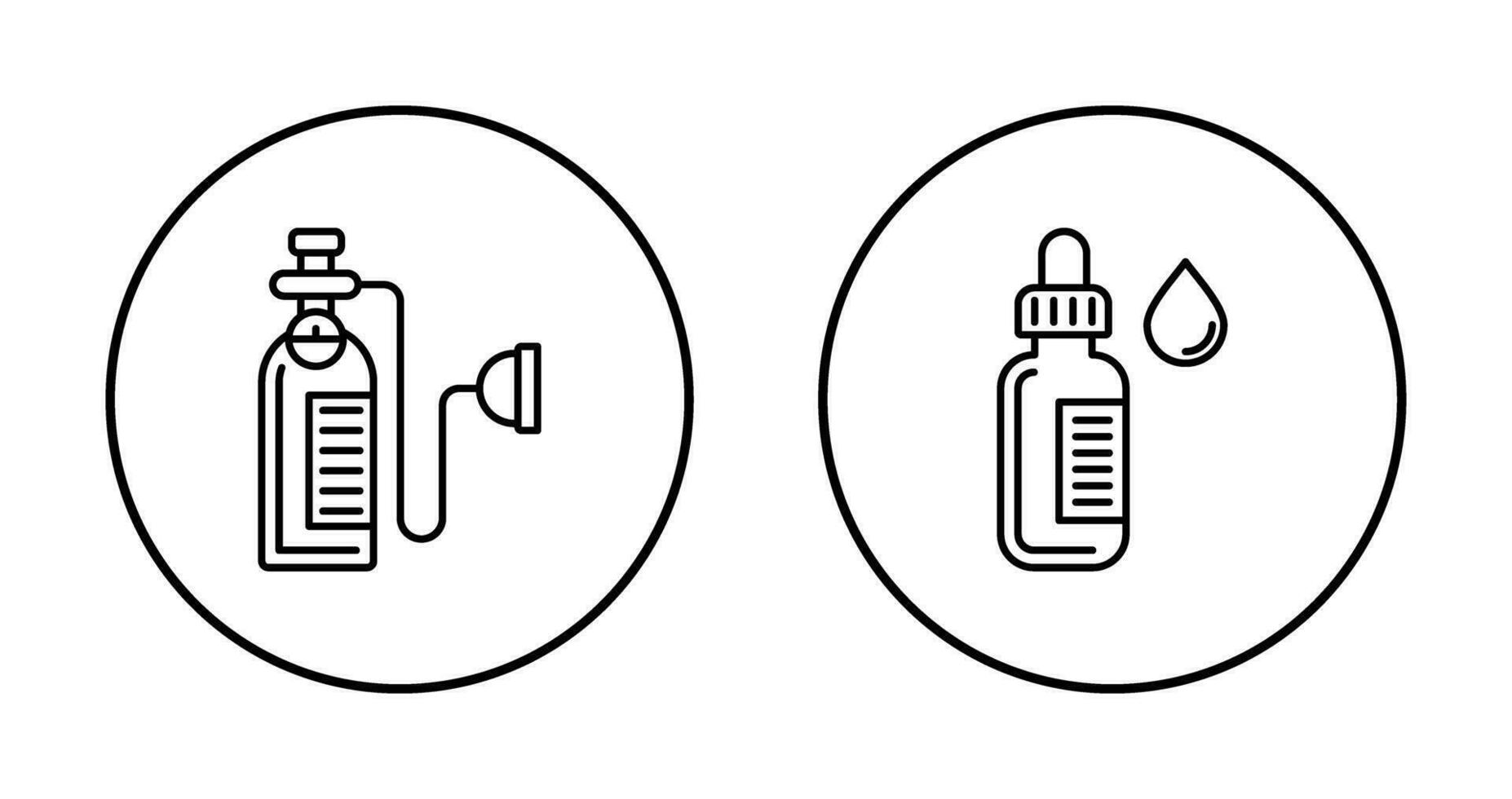 zuurstof en druppelaar icoon vector