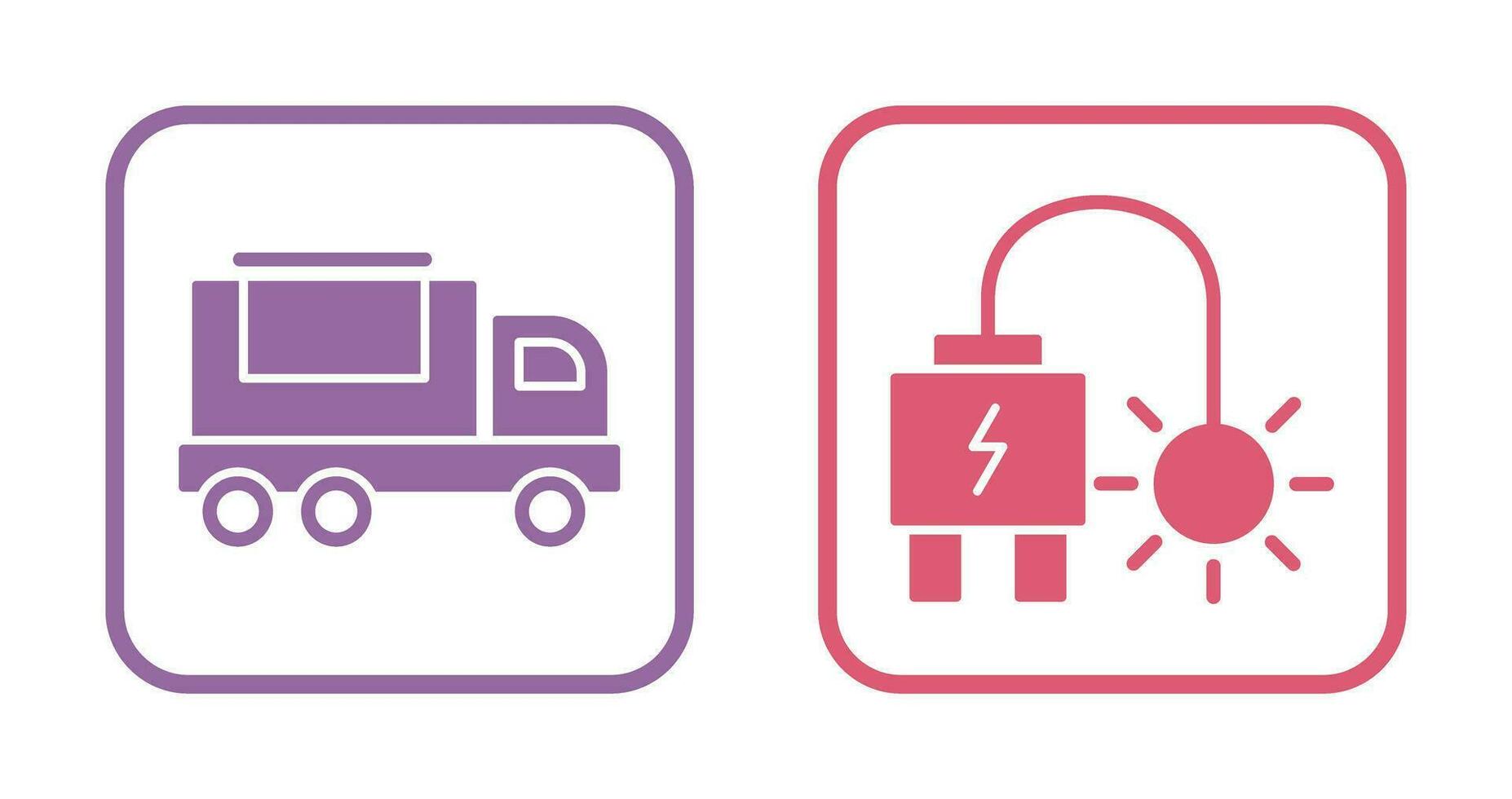 lading vrachtauto en plug icoon vector