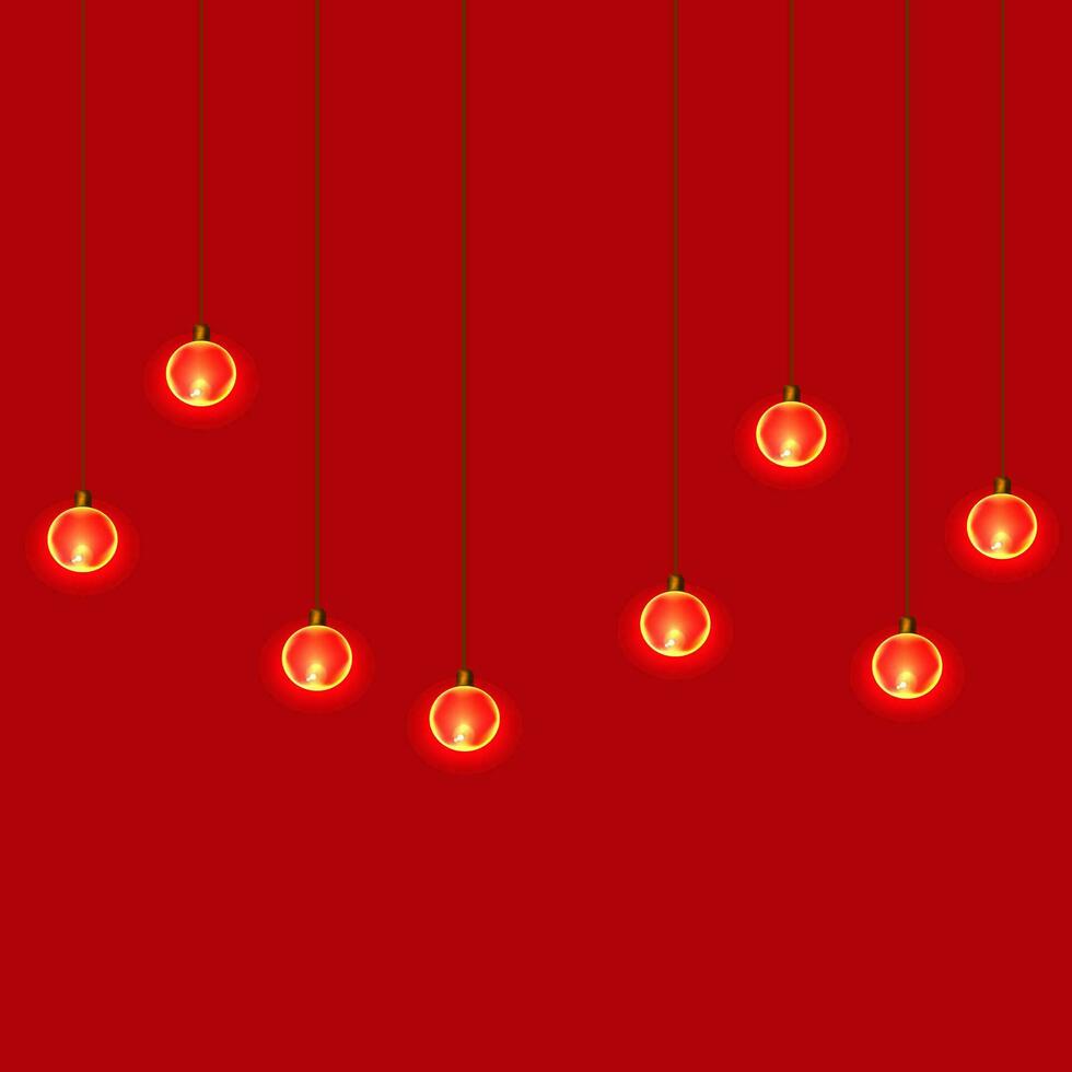 Kerstmis schijnend guirlande. nieuw jaar decoratief element lampen. lichten voor vakantie kaarten ontwerp vector