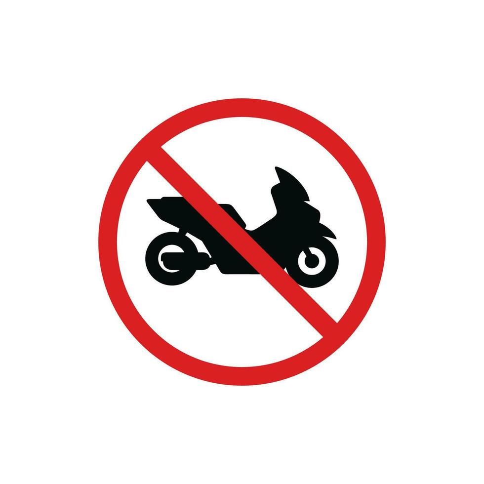 Nee motorfiets teken symbool geïsoleerd Aan wit achtergrond vector
