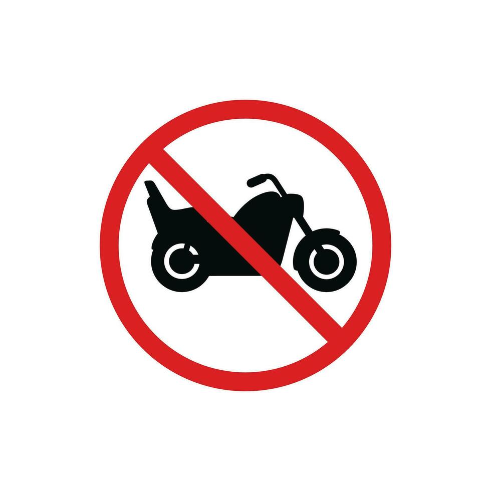 Nee motorfiets teken symbool geïsoleerd Aan wit achtergrond vector