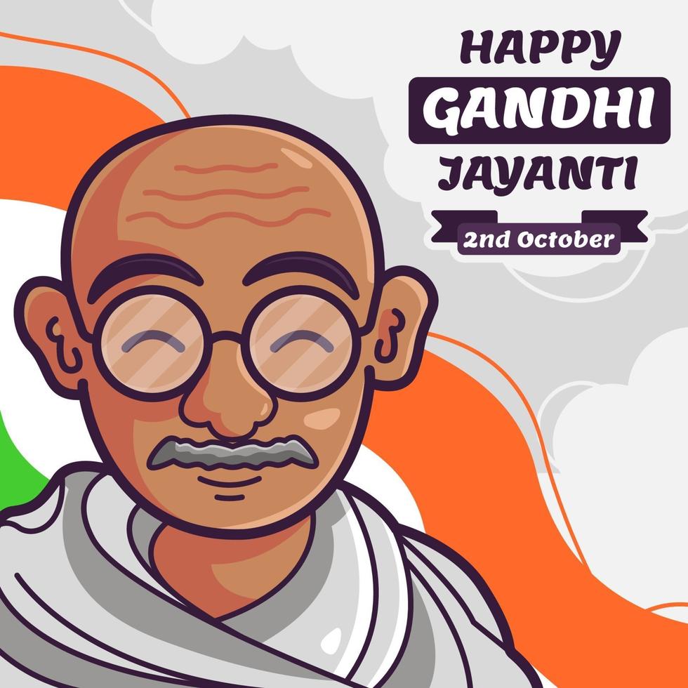 gelukkig gandhi jayanti-concept vector