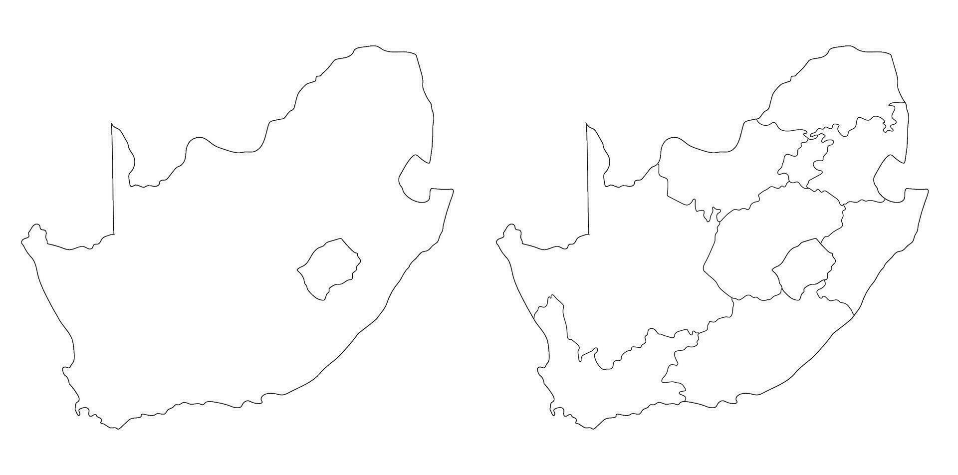 zuiden Afrika kaart. kaart van zuiden Afrika reeks vector