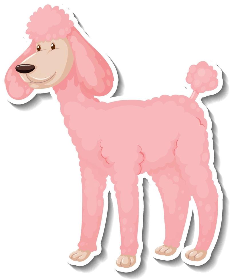 een stickersjabloon van een stripfiguur voor een hond vector