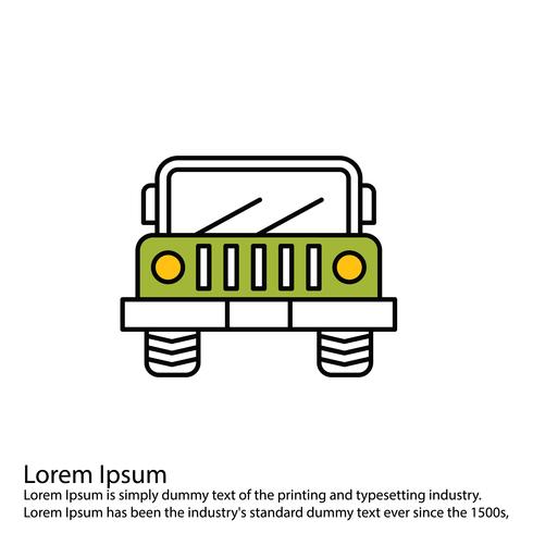 Vector jeep pictogram