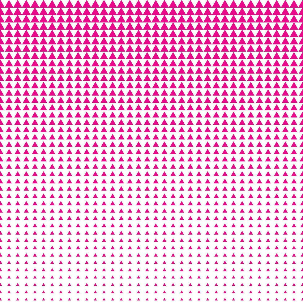 abstract naadloos groot naar klein roze driehoek halftone patroon. vector