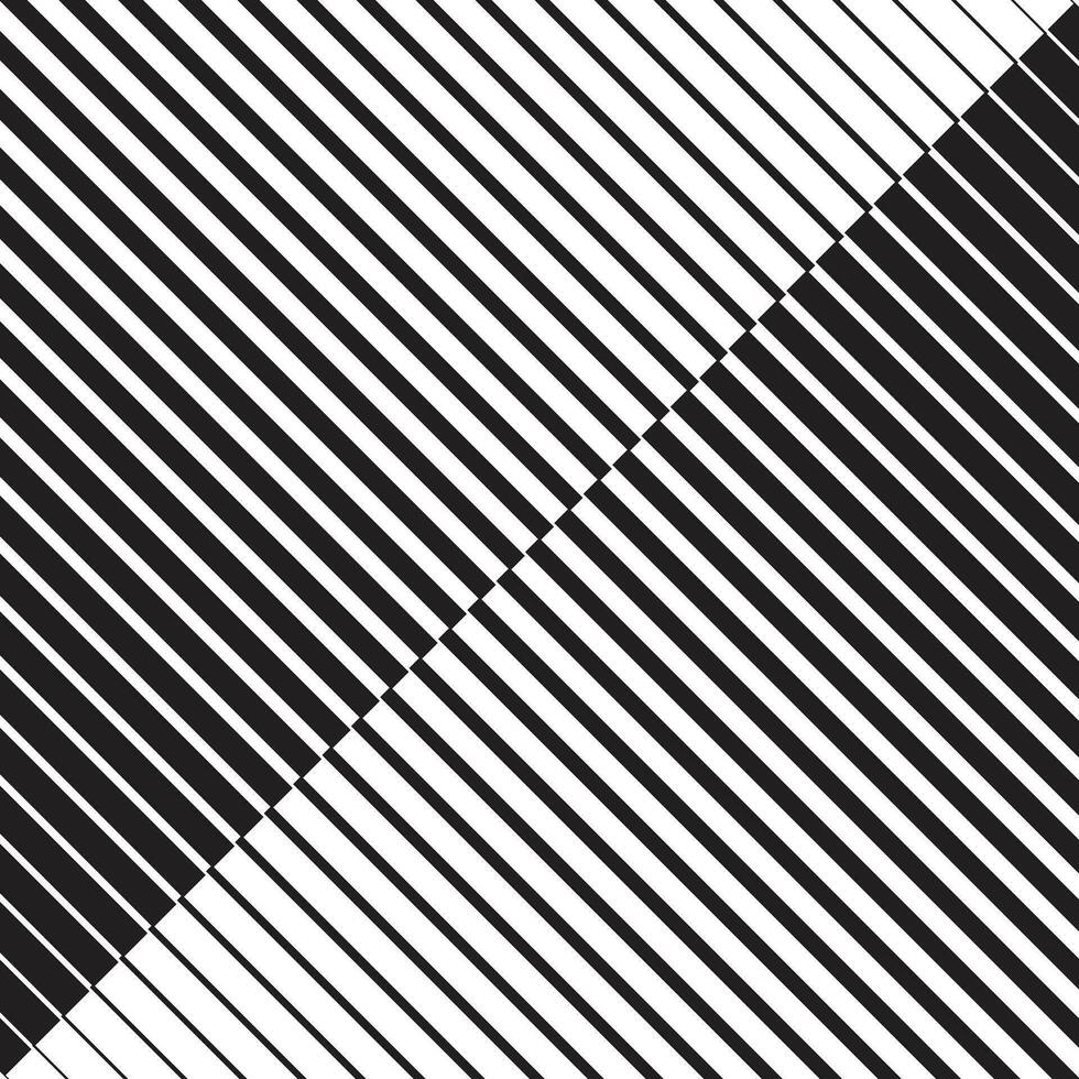 abstract monochroom zwart klein naar groot drie diagonaal helling lijn patroon. vector