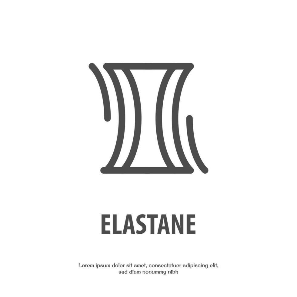 elasthaan schets icoon pixel perfect voor website of mobiel app vector