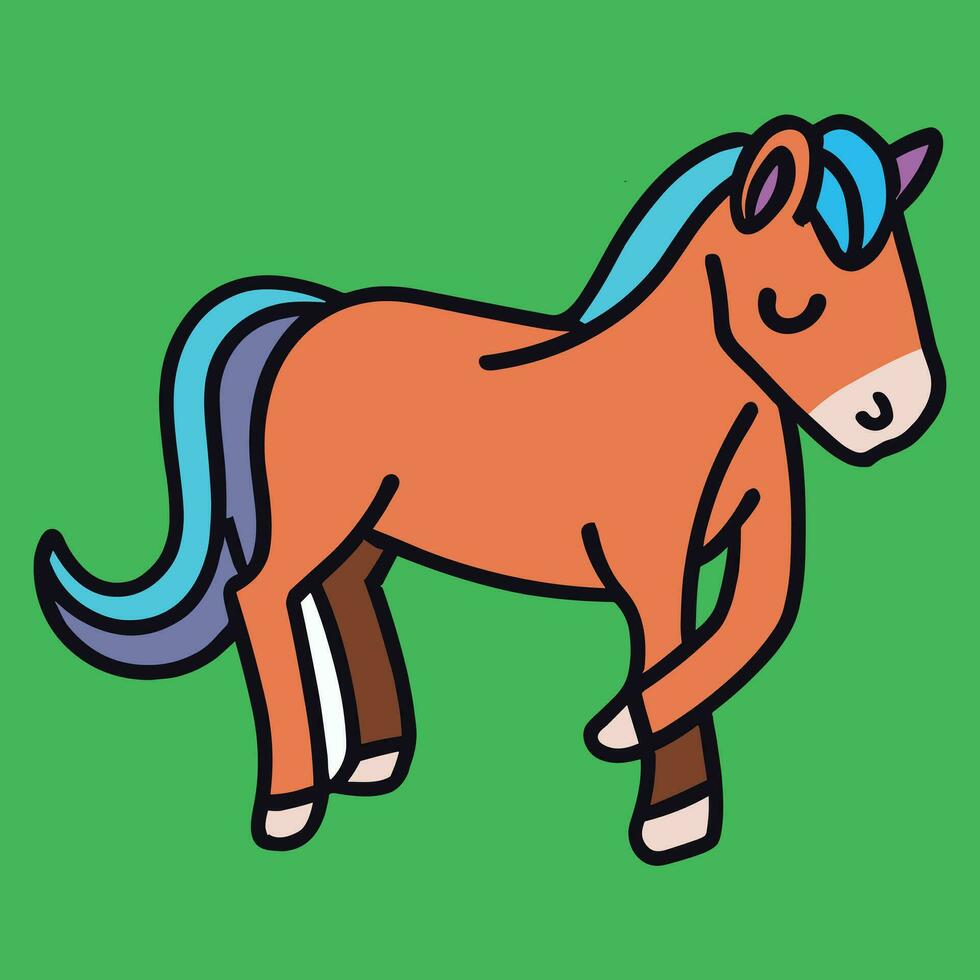 schattig paard vector ontwerp