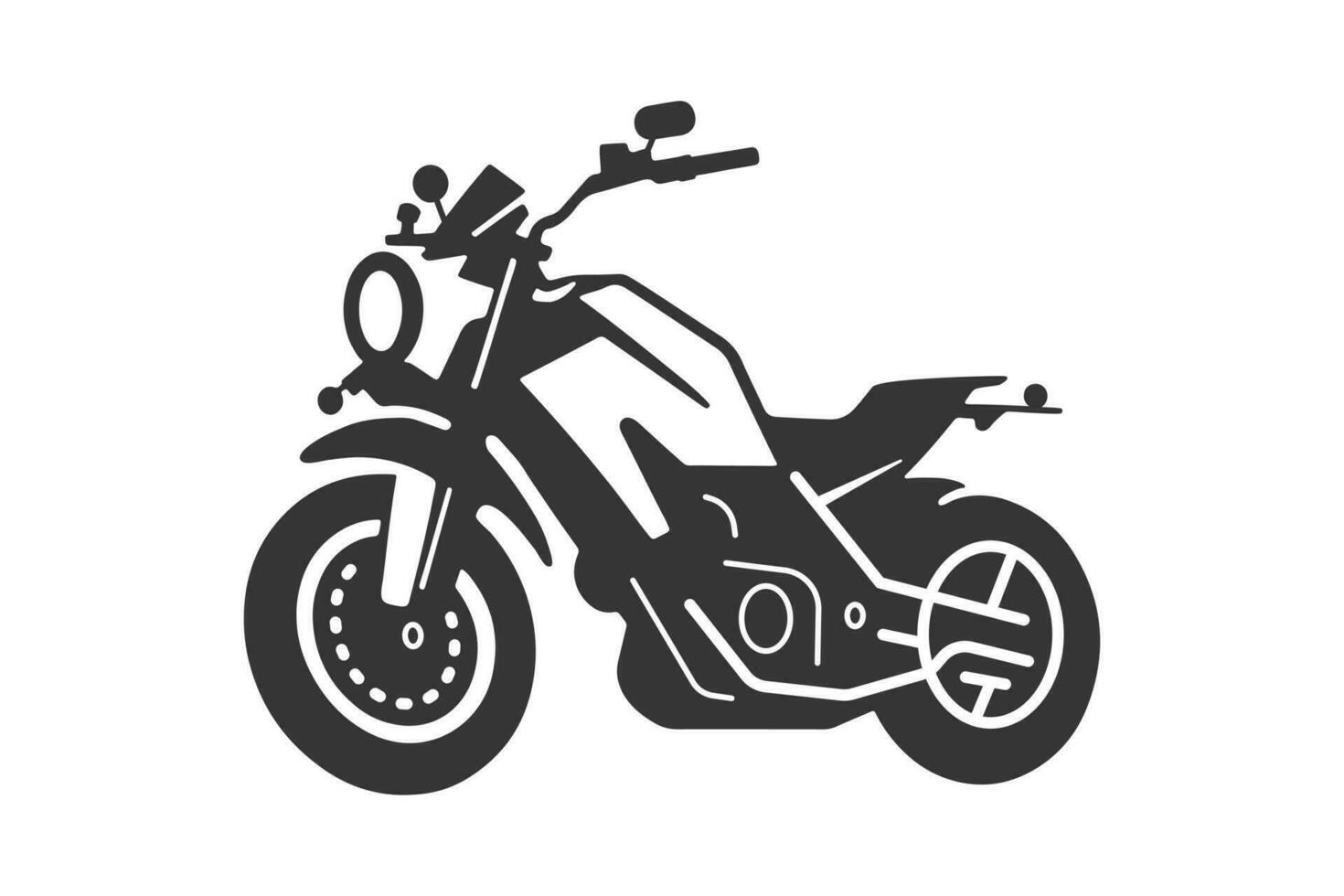 klassiek motorfiets vector illustratie. motor fiets voor logo, fietser club embleem, sticker, t overhemd ontwerp afdrukken.