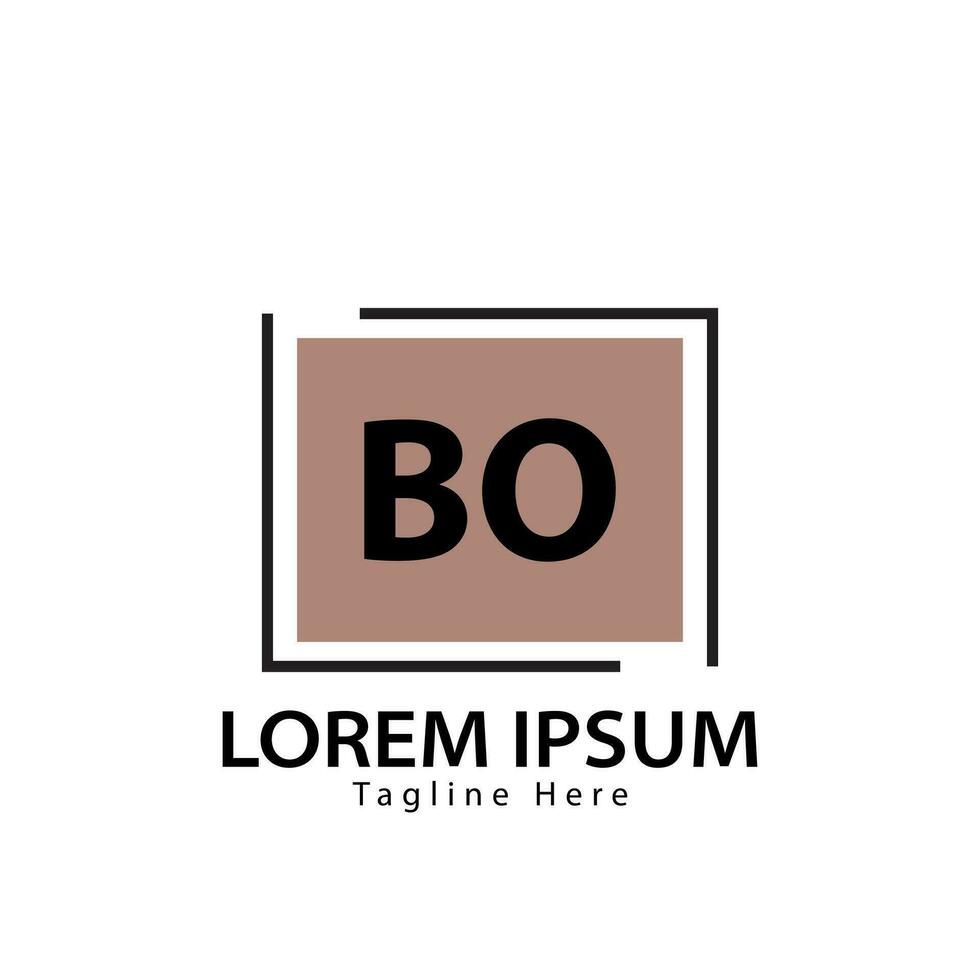 brief bo logo. b O. bo logo ontwerp vector illustratie voor creatief bedrijf, bedrijf, industrie