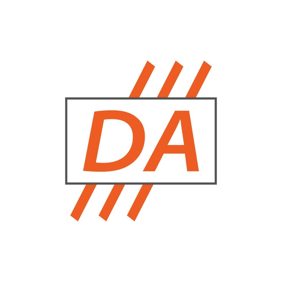 brief da logo. d a. da logo ontwerp vector illustratie voor creatief bedrijf, bedrijf, industrie. pro vector