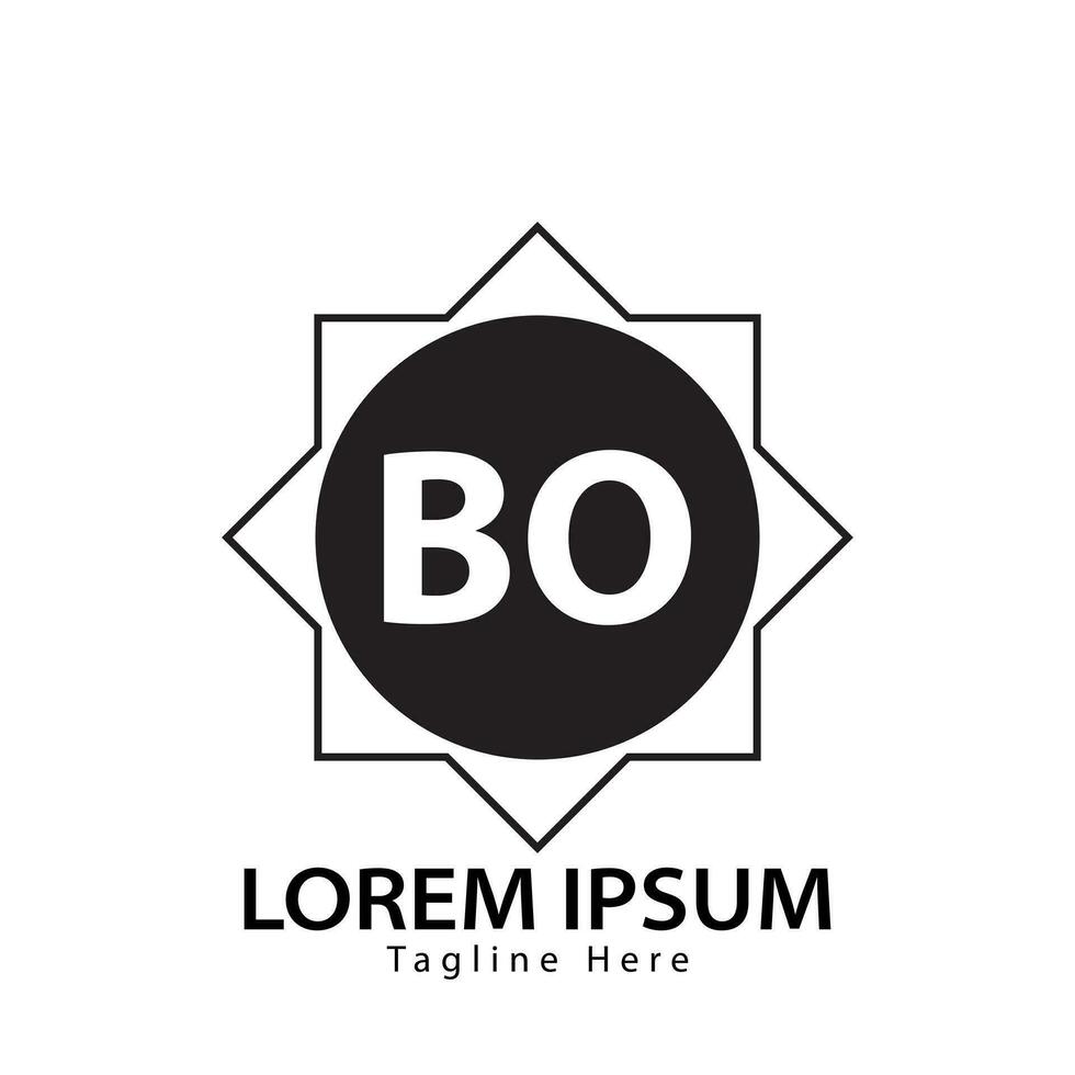 brief bo logo. b O. bo logo ontwerp vector illustratie voor creatief bedrijf, bedrijf, industrie