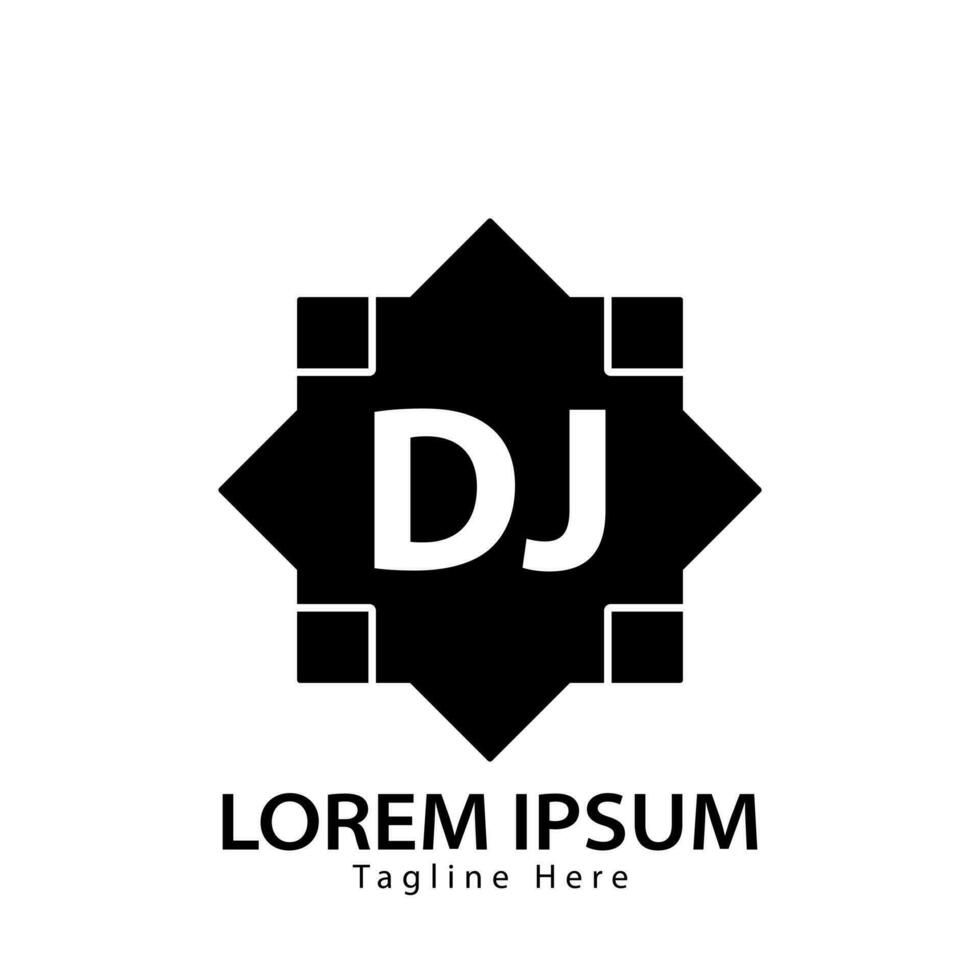 brief dj logo. d j. dj logo ontwerp vector illustratie voor creatief bedrijf, bedrijf, industrie. pro vector