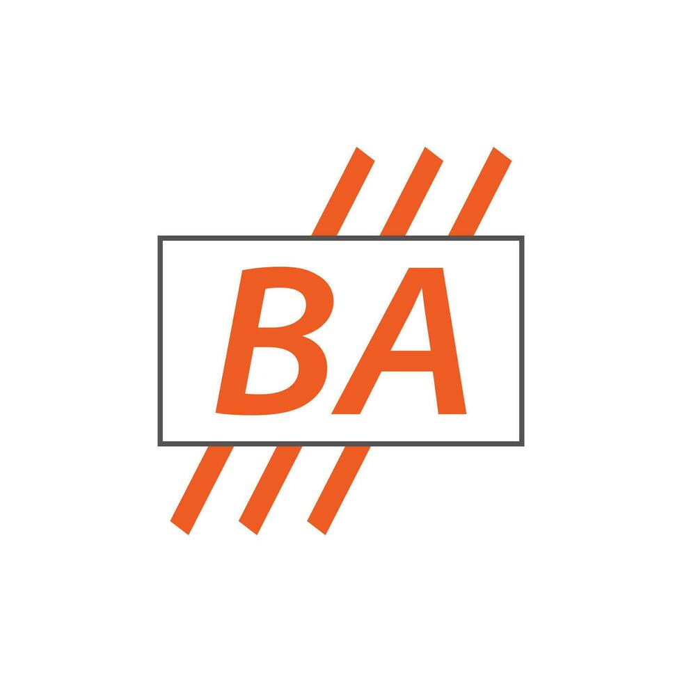 brief ba logo. b a. ba logo ontwerp vector illustratie voor creatief bedrijf, bedrijf, industrie. pro vector