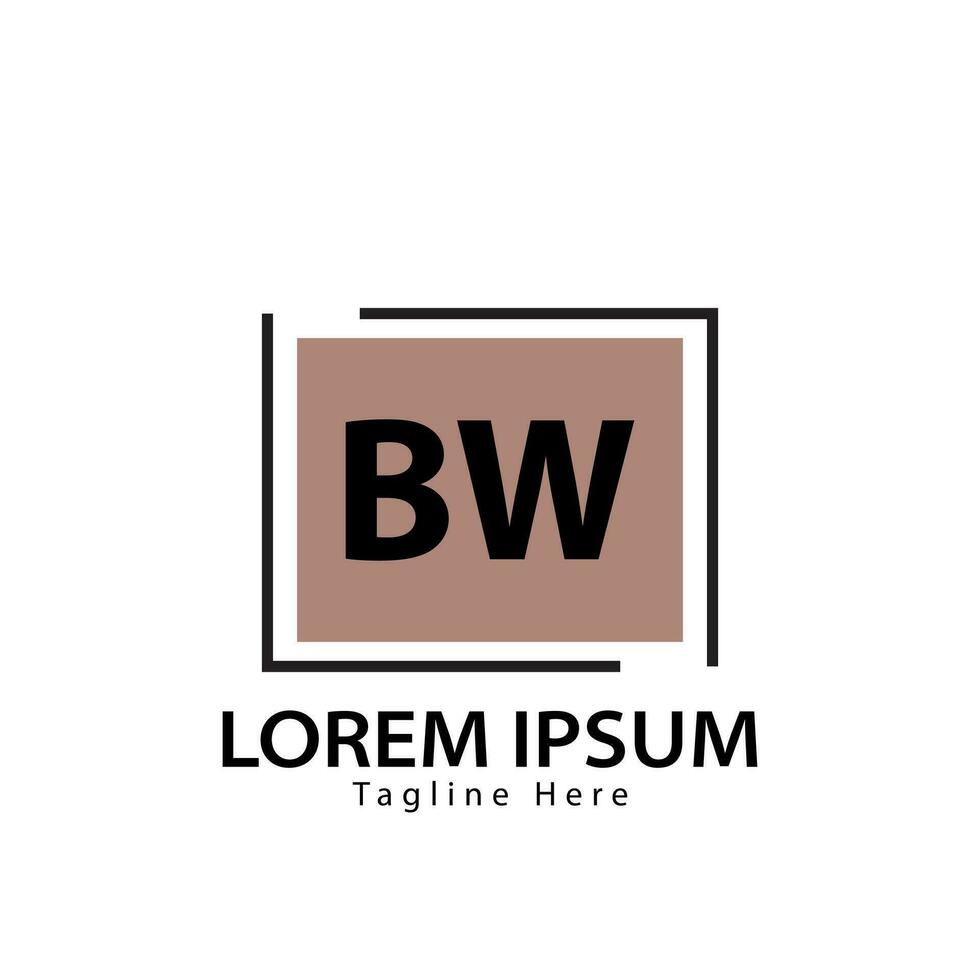 brief bw logo. b w. bw logo ontwerp vector illustratie voor creatief bedrijf, bedrijf, industrie