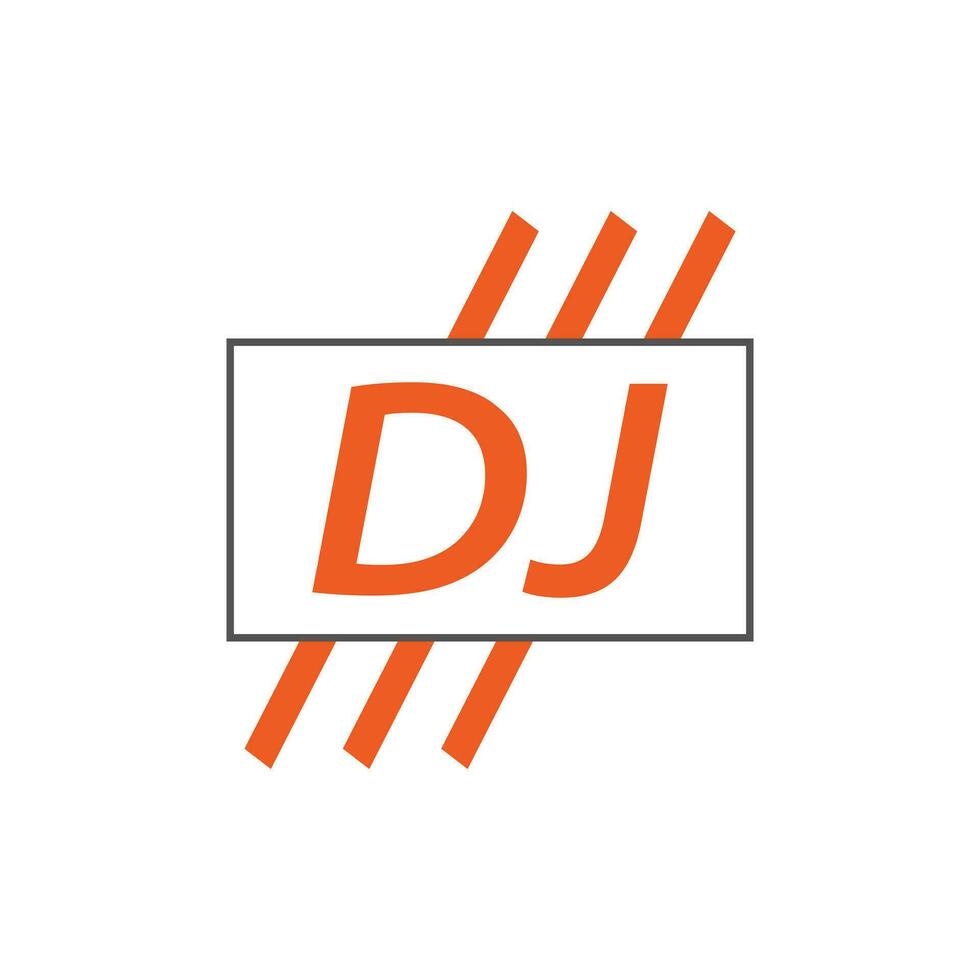 brief dj logo. d j. dj logo ontwerp vector illustratie voor creatief bedrijf, bedrijf, industrie. pro vector