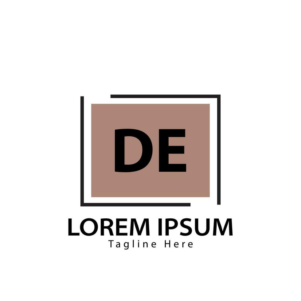 brief de logo. d e. de logo ontwerp vector illustratie voor creatief bedrijf, bedrijf, industrie. pro vector