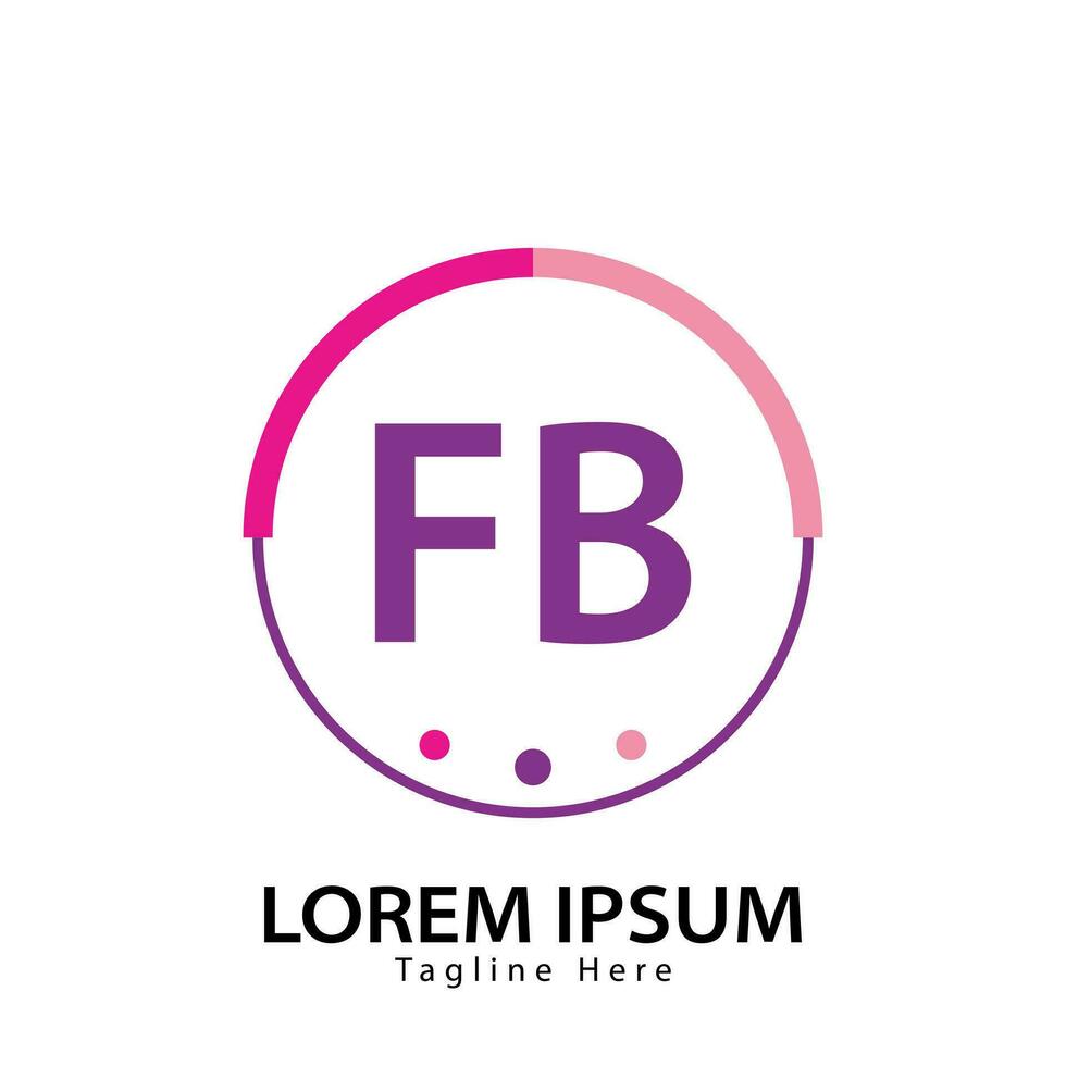 brief fb logo. f b. fb logo ontwerp vector illustratie voor creatief bedrijf, bedrijf, industrie. pro vector