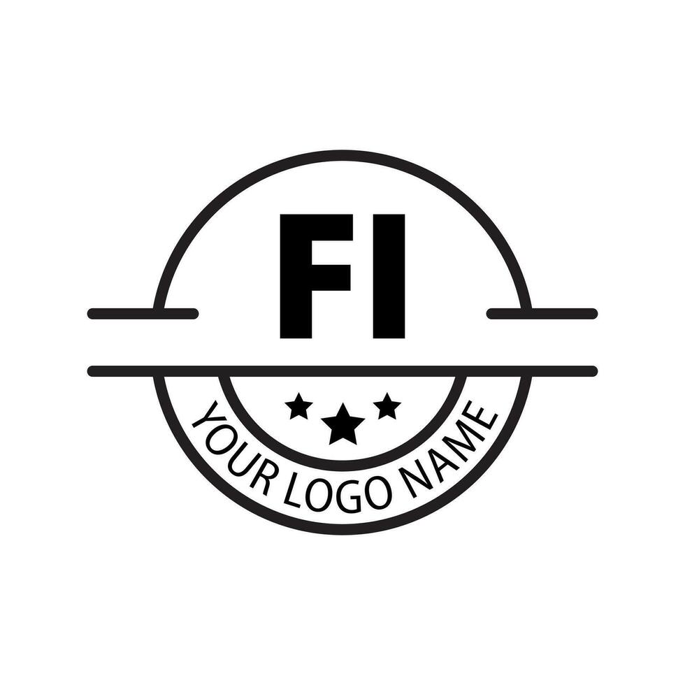 brief fi logo. f i. fi logo ontwerp vector illustratie voor creatief bedrijf, bedrijf, industrie. pro vector