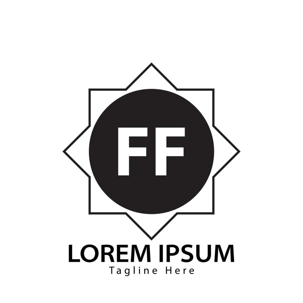 brief ff logo. f f. ff logo ontwerp vector illustratie voor creatief bedrijf, bedrijf, industrie. pro vector