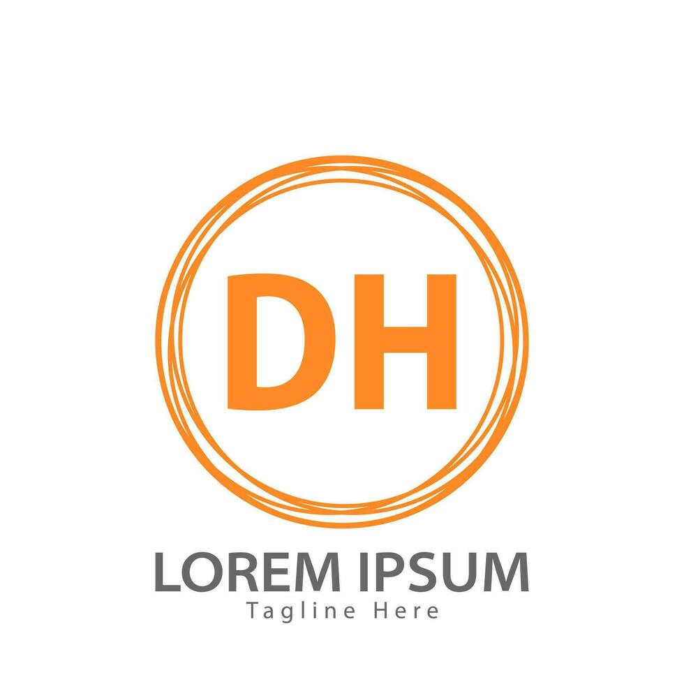 brief dh logo. d h. dh logo ontwerp vector illustratie voor creatief bedrijf, bedrijf, industrie. pro vector