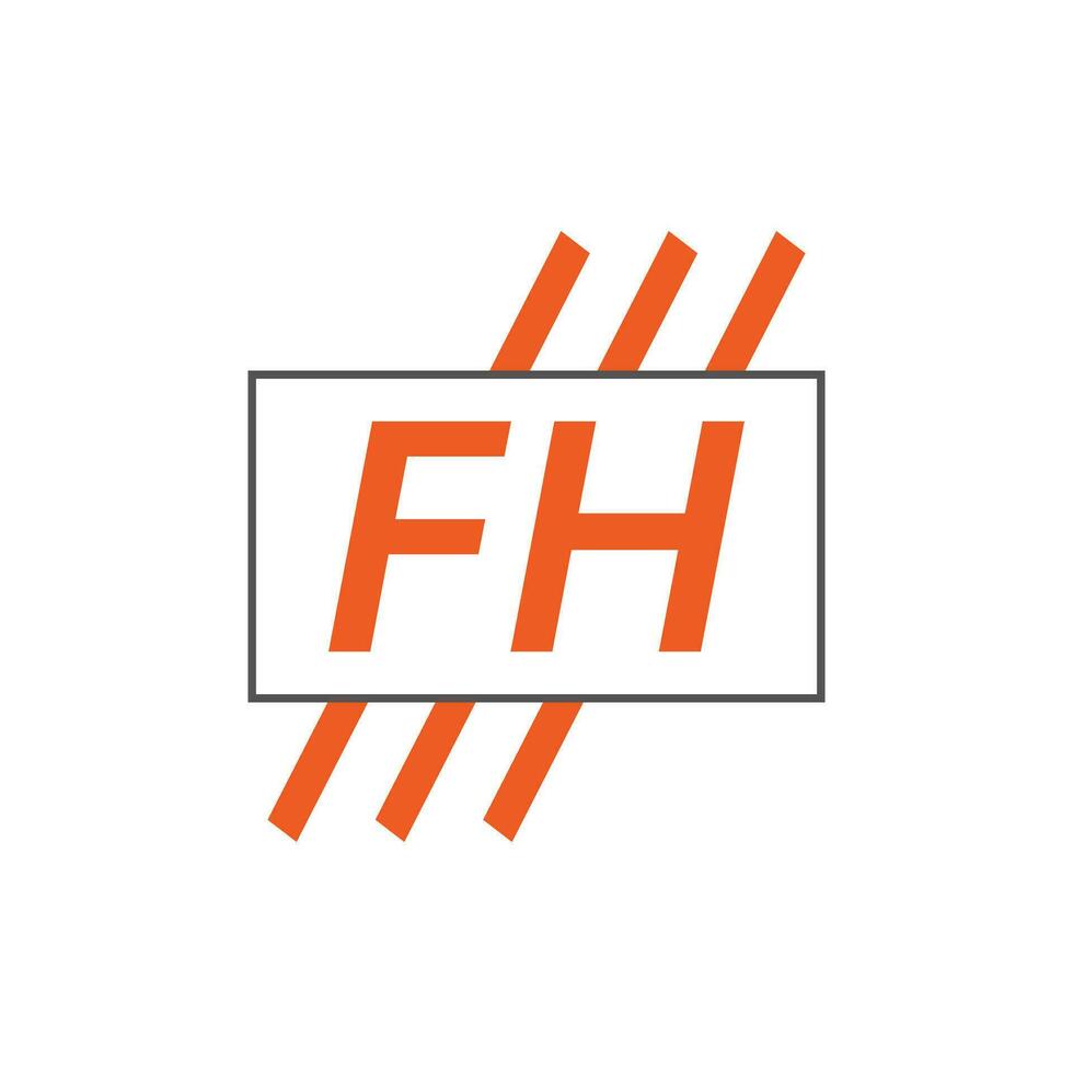 brief fh logo. f h. fh logo ontwerp vector illustratie voor creatief bedrijf, bedrijf, industrie. pro vector