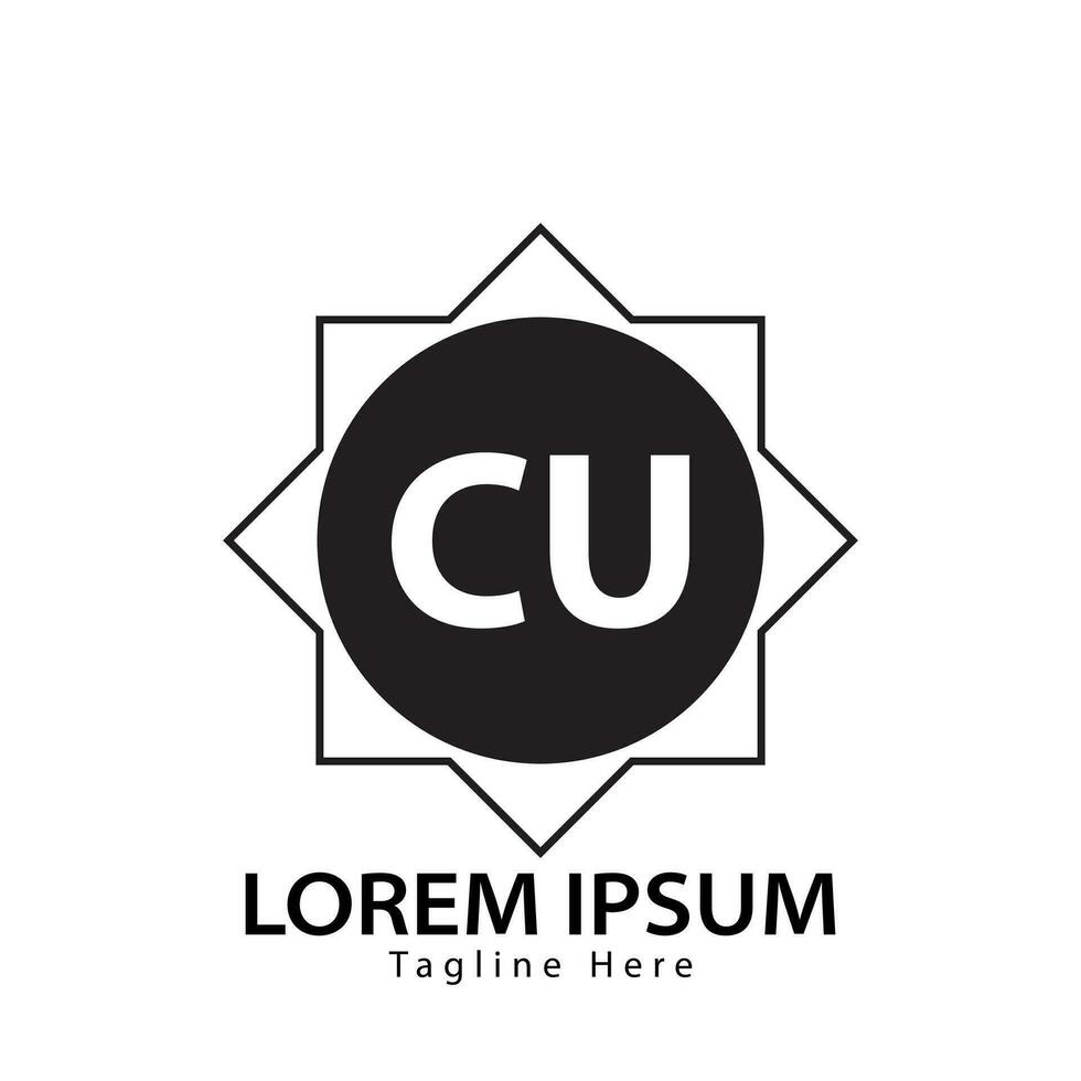 brief cu logo. c u. cu logo ontwerp vector illustratie voor creatief bedrijf, bedrijf, industrie. pro vector