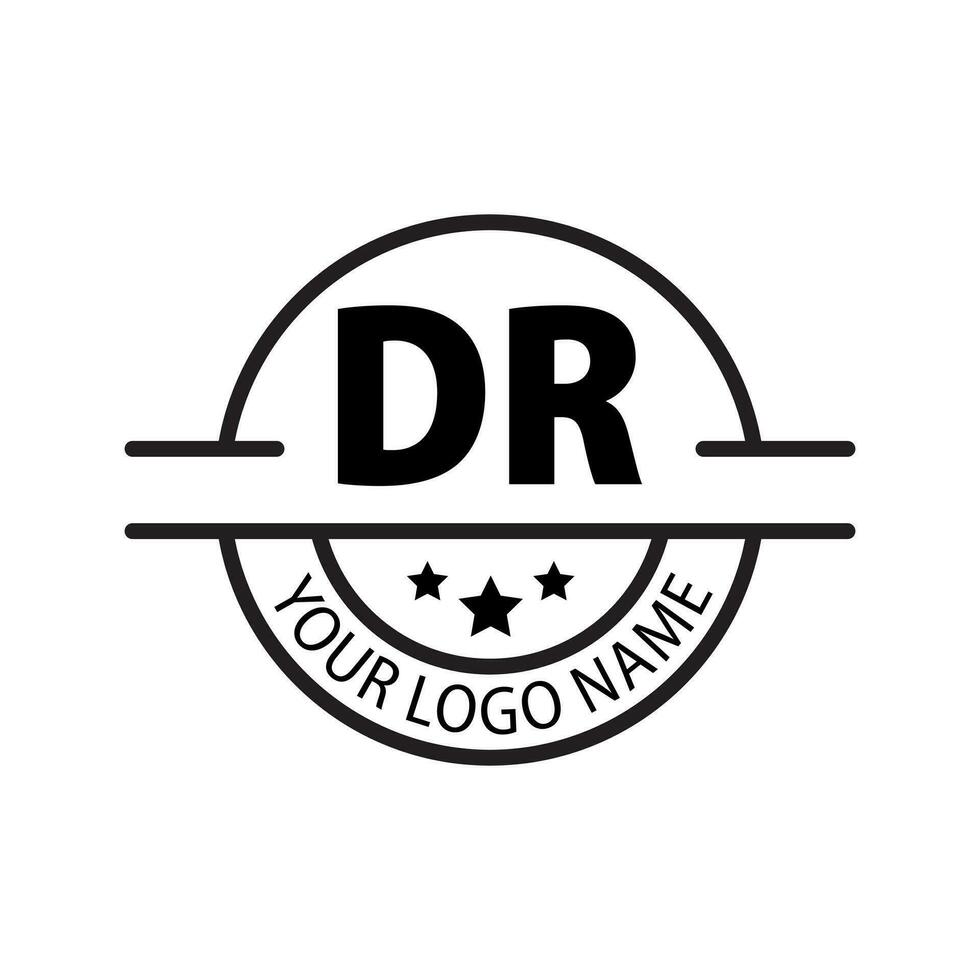 brief dr logo. d r. dr logo ontwerp vector illustratie voor creatief bedrijf, bedrijf, industrie. pro vector