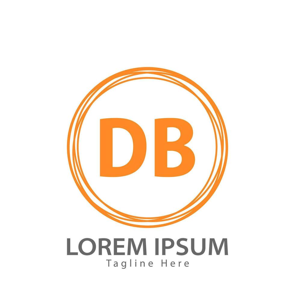 brief db logo. d b. db logo ontwerp vector illustratie voor creatief bedrijf, bedrijf, industrie. pro vector