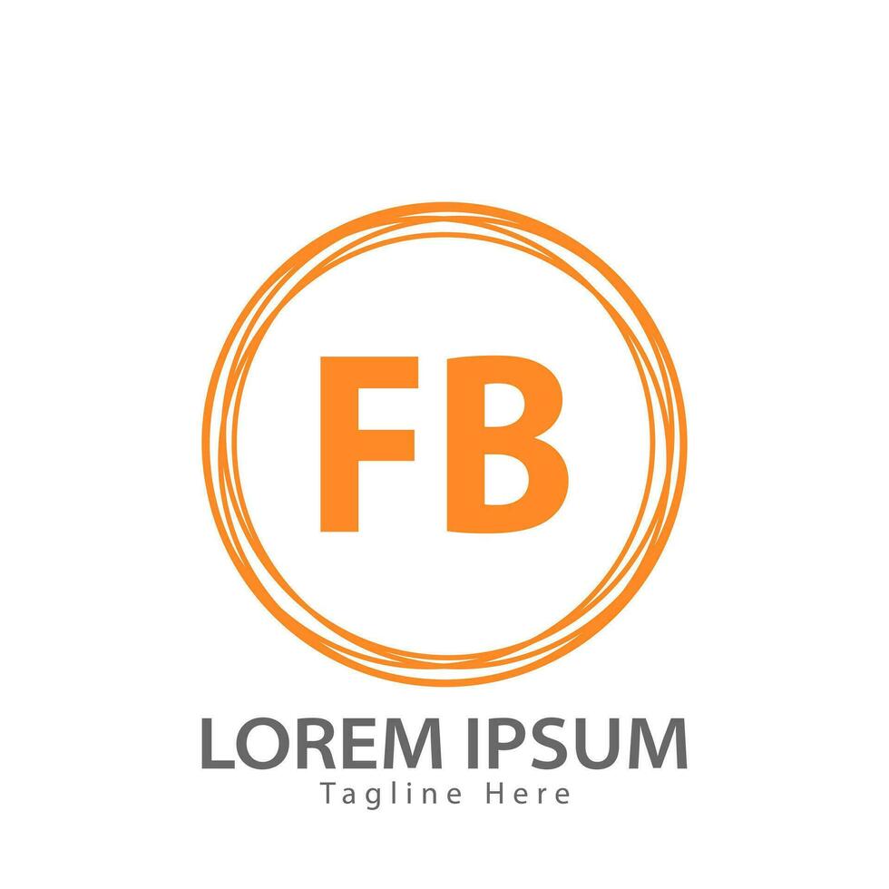 brief fb logo. f b. fb logo ontwerp vector illustratie voor creatief bedrijf, bedrijf, industrie. pro vector