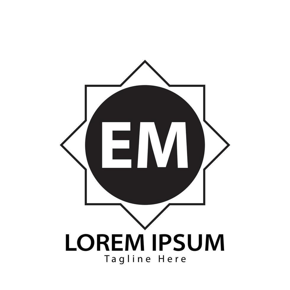 brief em logo. e m. em logo ontwerp vector illustratie voor creatief bedrijf, bedrijf, industrie. pro vector