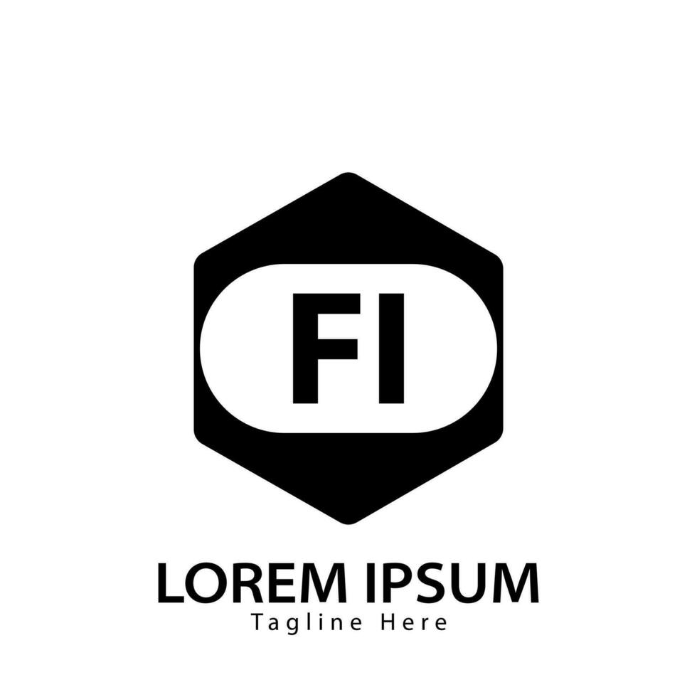 brief fi logo. f i. fi logo ontwerp vector illustratie voor creatief bedrijf, bedrijf, industrie. pro vector