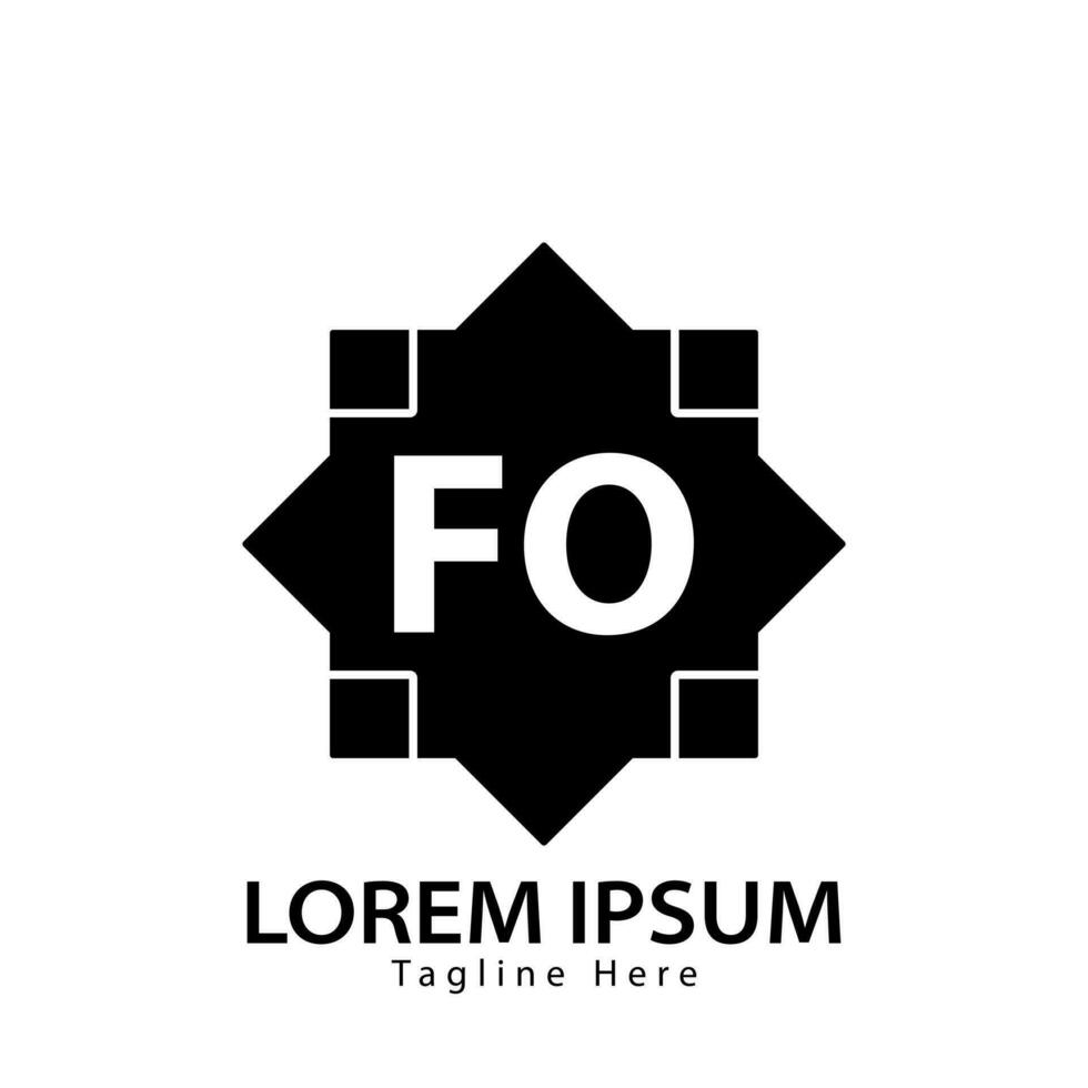 brief voor logo. f O. voor logo ontwerp vector illustratie voor creatief bedrijf, bedrijf, industrie. pro vector