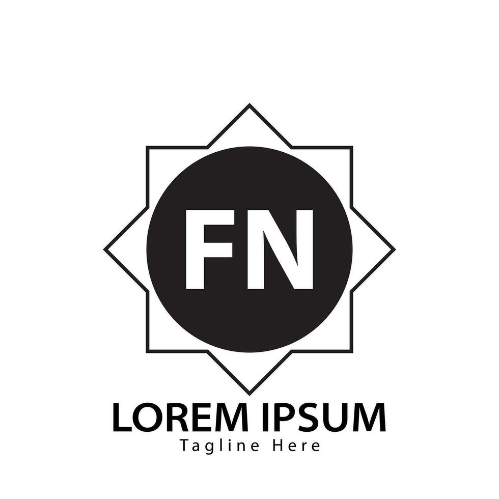 brief fn logo. f n. fn logo ontwerp vector illustratie voor creatief bedrijf, bedrijf, industrie. pro vector