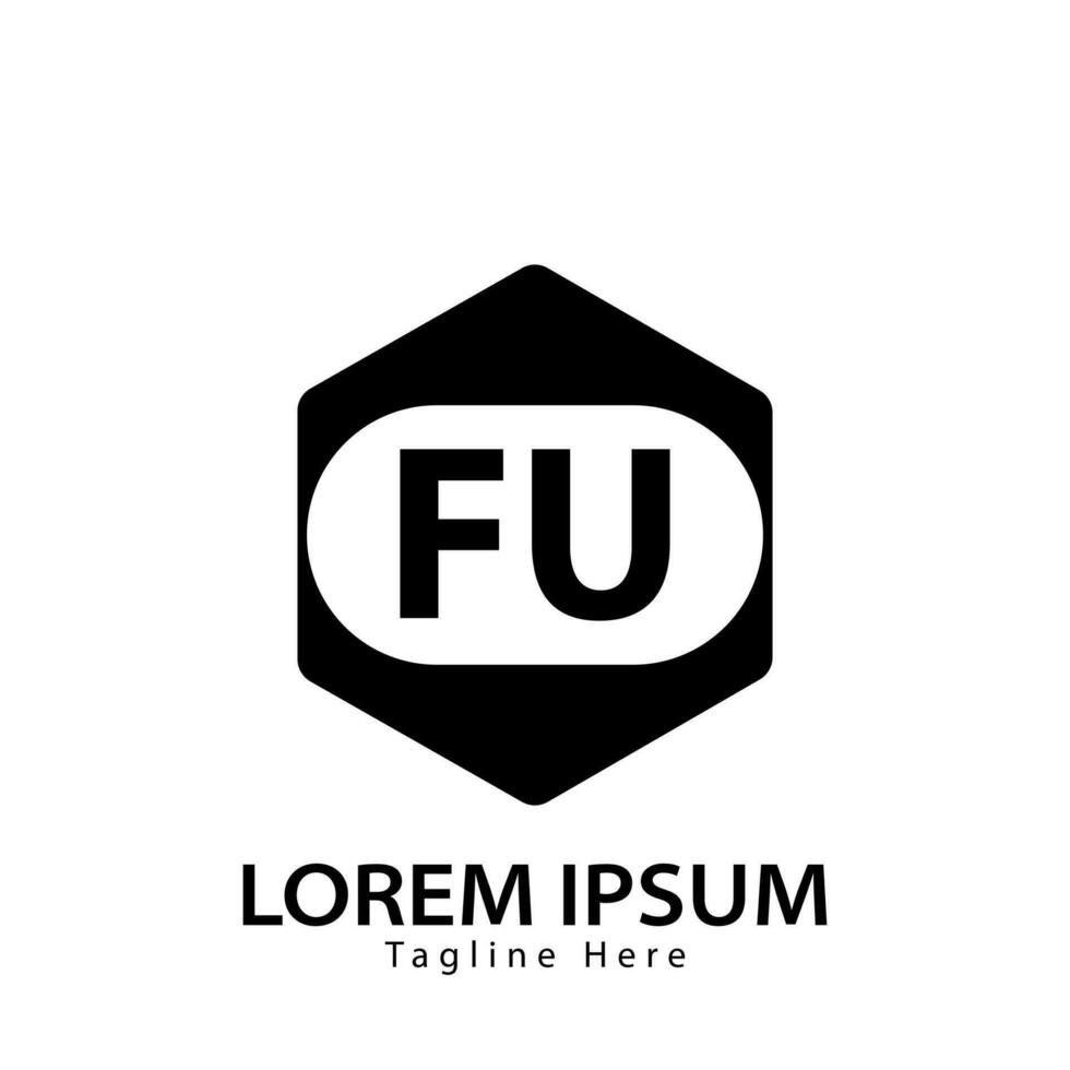 brief fu logo. f u. fu logo ontwerp vector illustratie voor creatief bedrijf, bedrijf, industrie. pro vector
