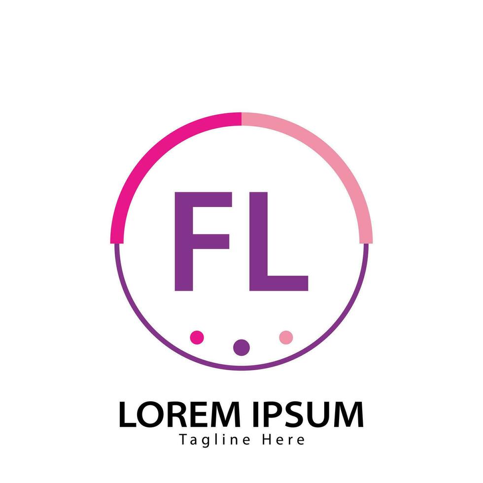 brief fl logo. f ik. fl logo ontwerp vector illustratie voor creatief bedrijf, bedrijf, industrie. pro vector