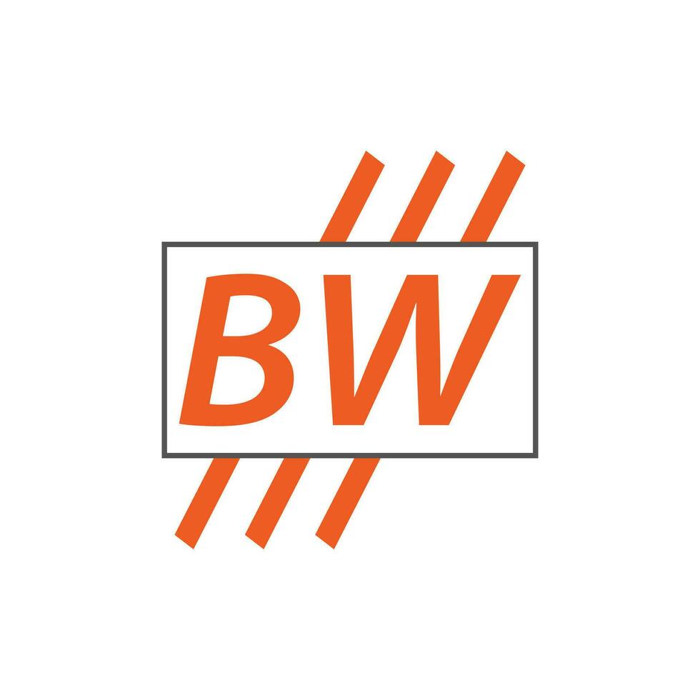 brief bw logo. b w. bw logo ontwerp vector illustratie voor creatief bedrijf, bedrijf, industrie