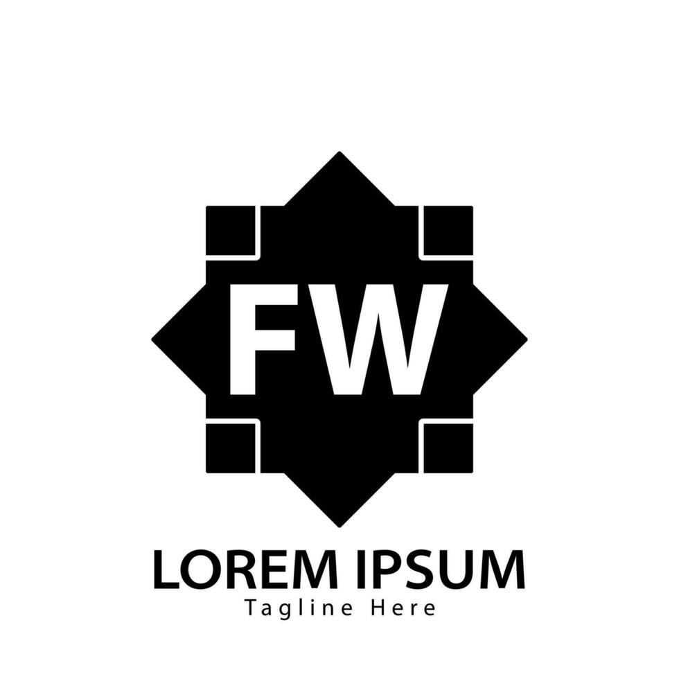 brief fw logo. f w. fw logo ontwerp vector illustratie voor creatief bedrijf, bedrijf, industrie. pro vector