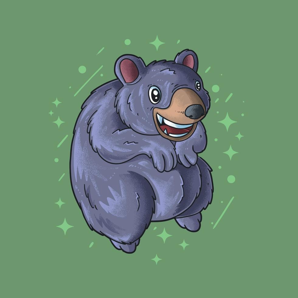 schattige beer karakter illustratie vector