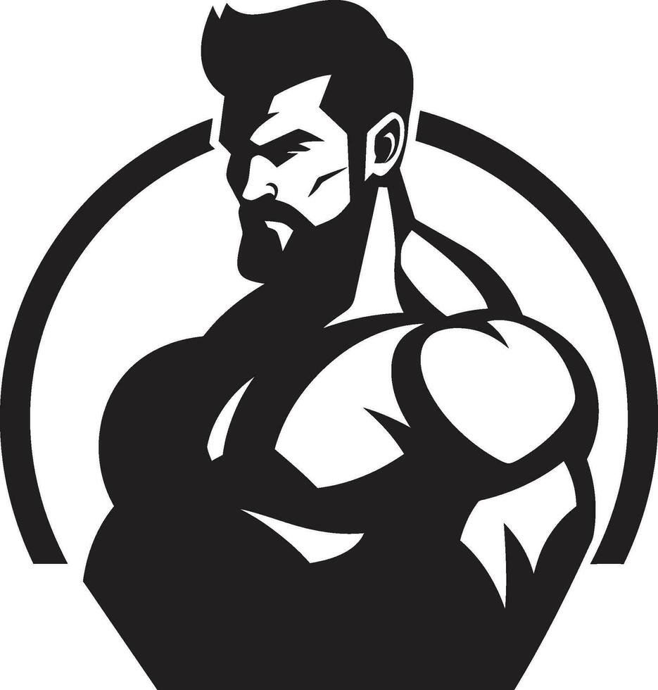 uitpuilend biceps monochroom kunstenaarstalent in gespierd vitrine gebeeldhouwd succes zwart vector eerbetoon naar bodybuilding uitmuntendheid