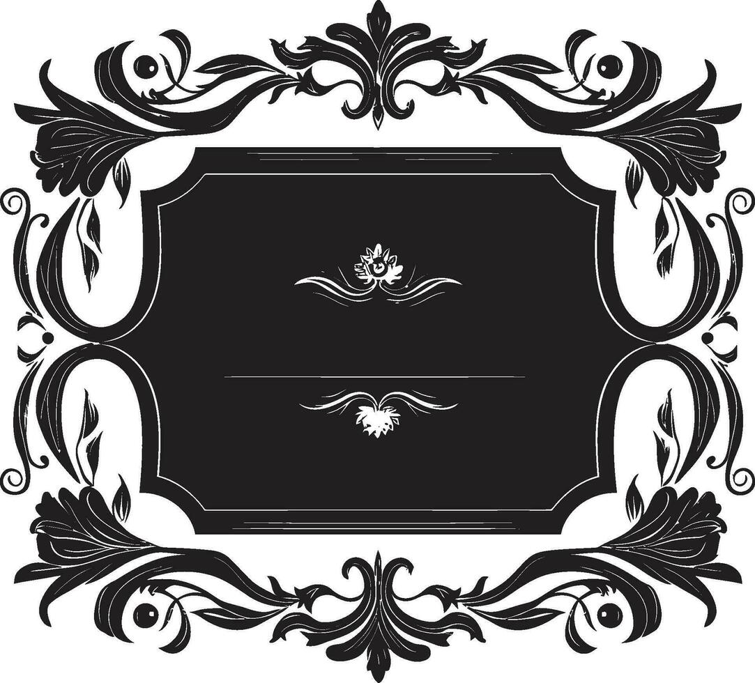 edele elegantie vector van zwart decoratief uitmuntendheid voor royalty majestueus overvloed monochromatisch elegantie met Koninklijk bloemen