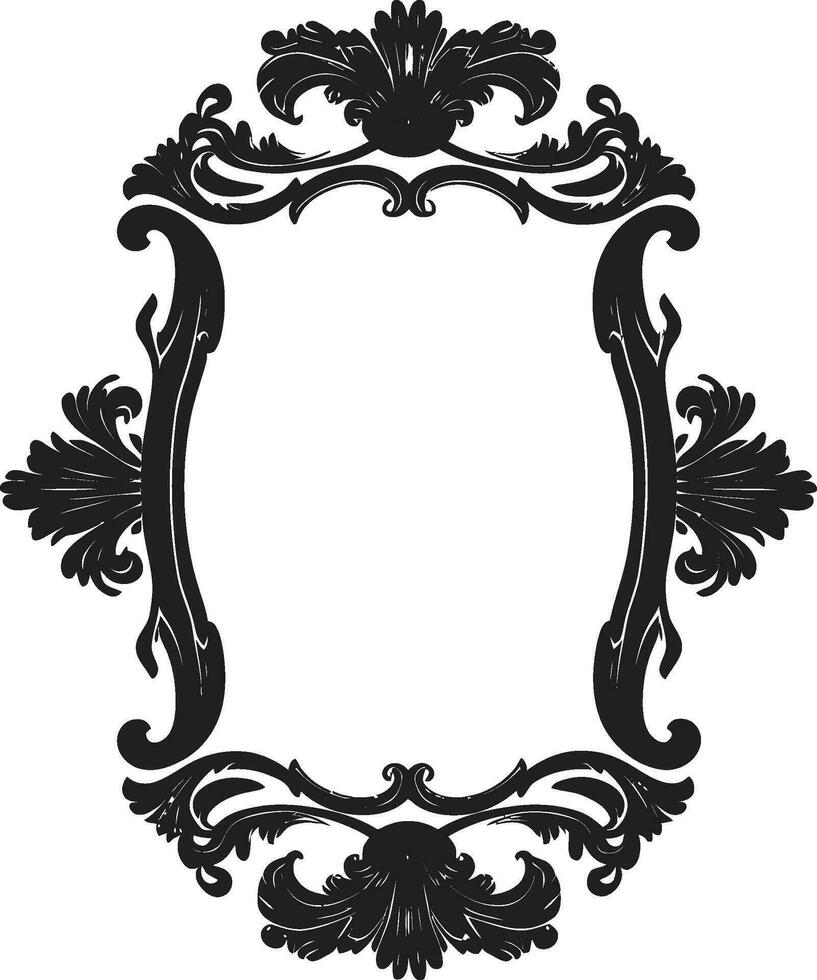 vorstelijk pracht monochromatisch kunstenaarstalent van decoratief bloemen eeuwig bloesems Koninklijk zwart vector decoratief uitmuntendheid