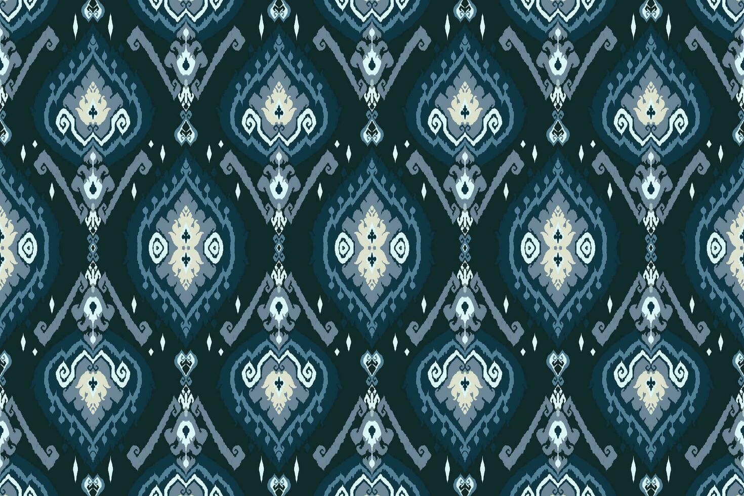 ikat tribal Indisch naadloos patroon. etnisch aztec kleding stof tapijt mandala ornament inheems boho chevron textiel.geometrisch Afrikaanse Amerikaans oosters traditioneel vector illustraties. borduurwerk stijl.