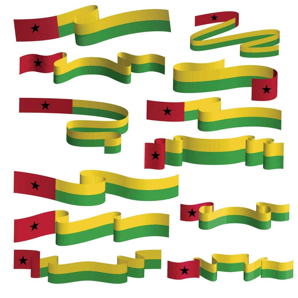 Guinea Bissau vlag lint vector element bundel reeks