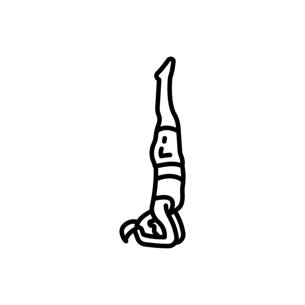 hoofdstand yoga icoon in vector. illustratie vector
