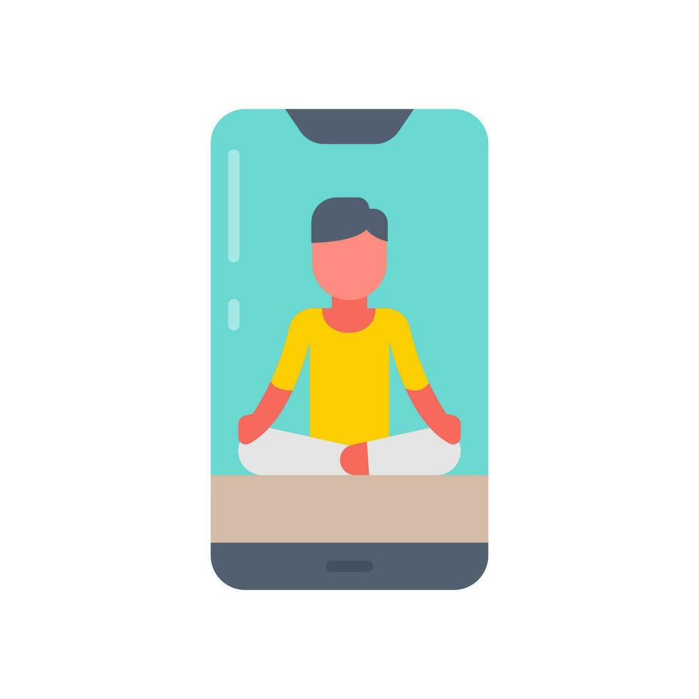 yoga app icoon in vector. illustratie vector